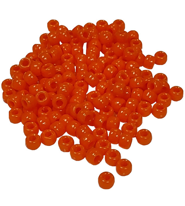 Pony Beads Orange 6x9mm