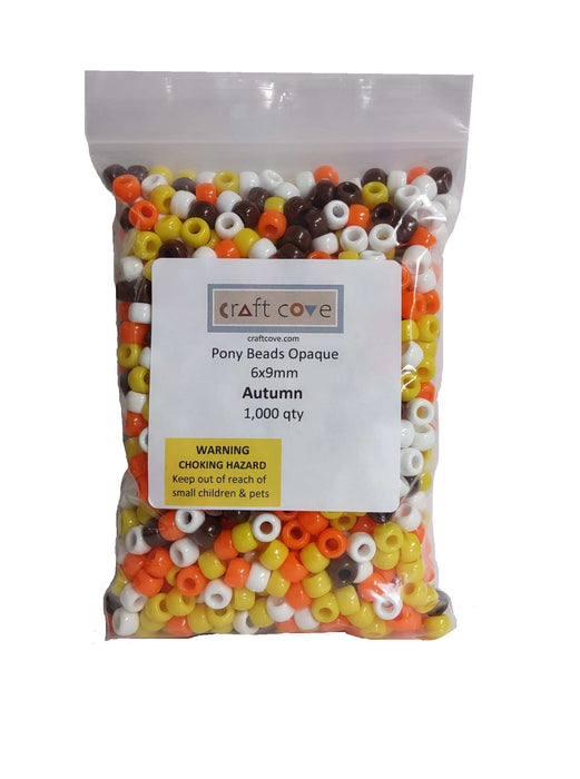 Pony Beads Autumn 6x9mm