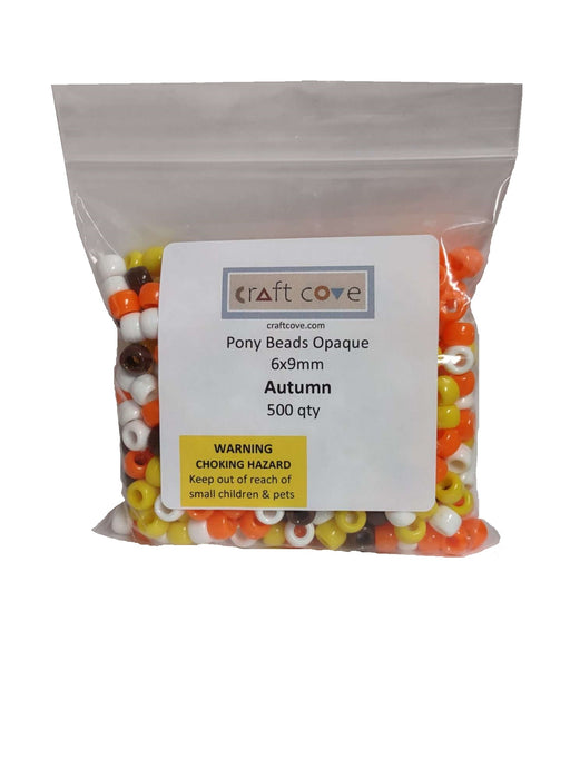 Pony Beads Autumn 6x9mm