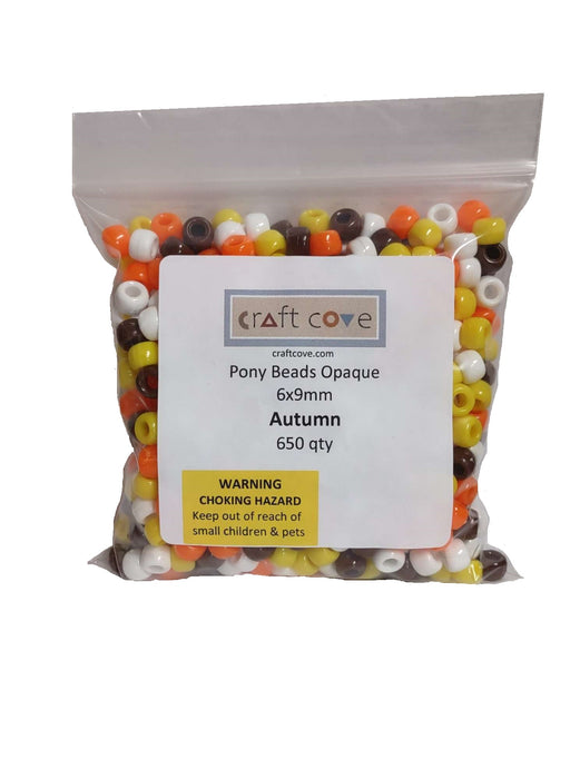 Pony Beads Autumn 6x9mm