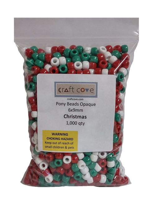 Pony Beads Christmas 6x9mm