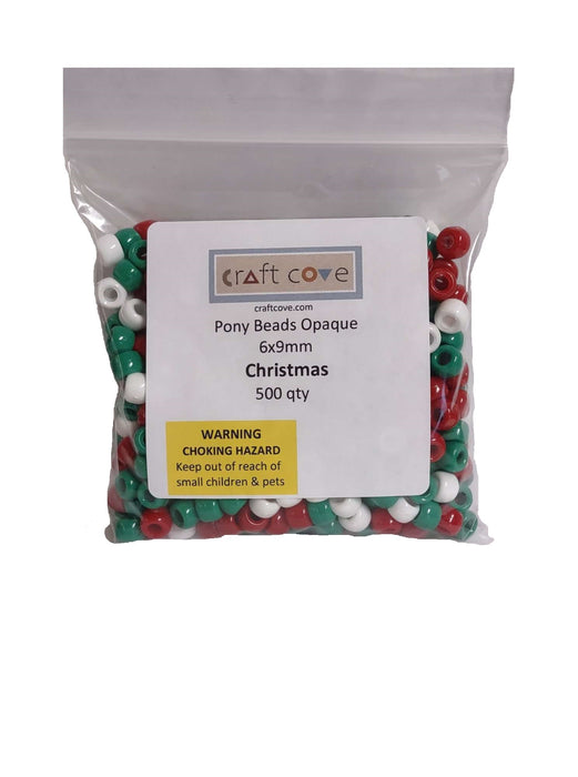 Pony Beads Christmas 6x9mm