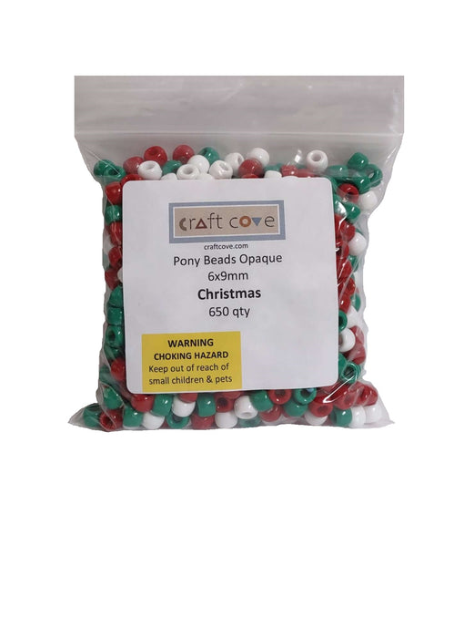 Pony Beads Christmas 6x9mm