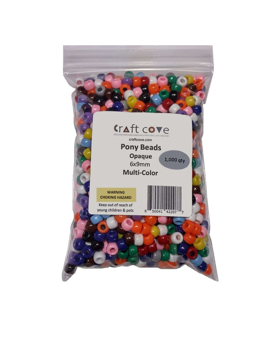 Pony Beads Multi-Color 6x9mm