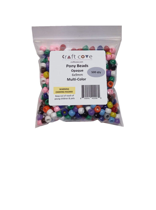 Pony Beads Multi-Color 6x9mm