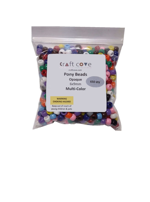 Pony Beads Multi-Color 6x9mm