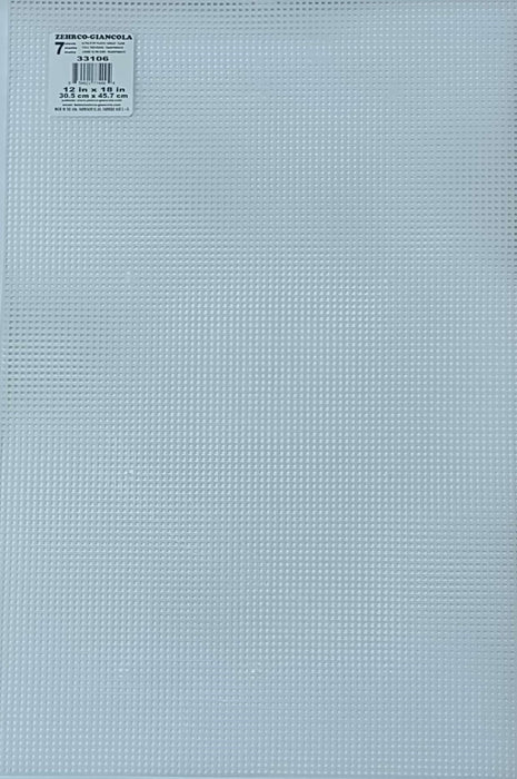 7 Mesh Plastic Canvas Ultra Stiff Clear 12 x 18 inch Single Sheet