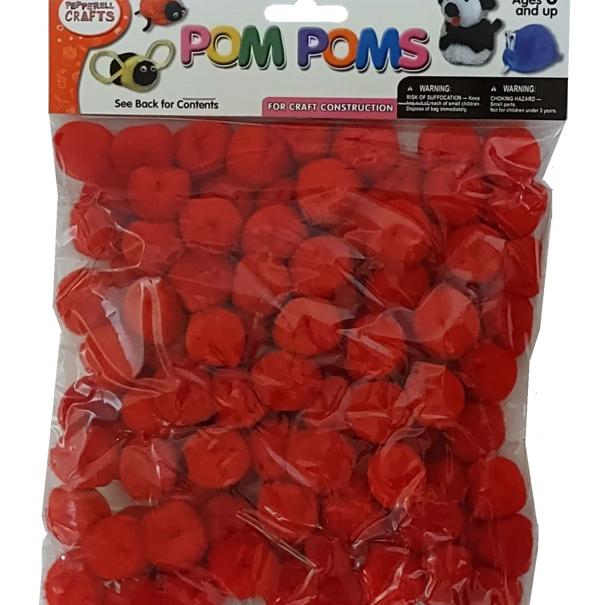 Pom Poms Red 1 inch — craftcove