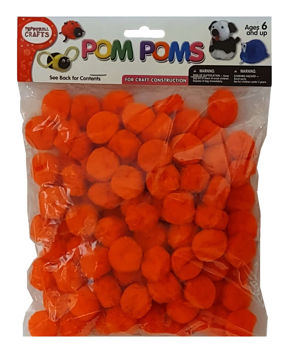 Pom Poms Orange 1 inch