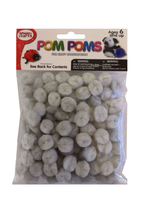 Pom Poms Grey 0.5 inch