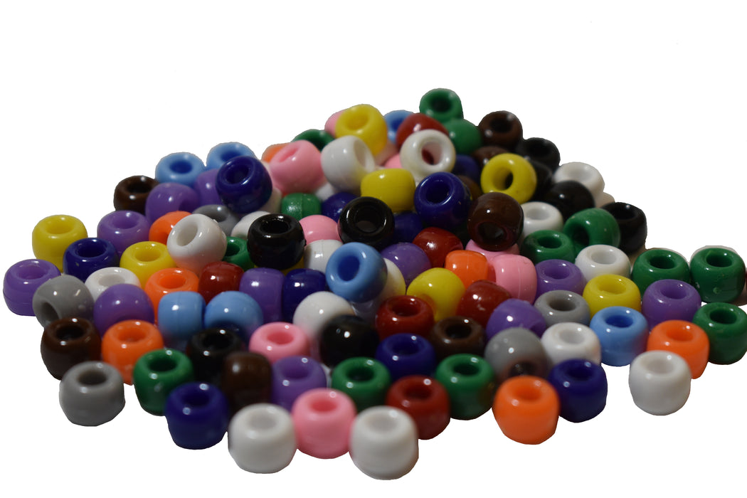Pony Beads Multi-Color 6x9mm