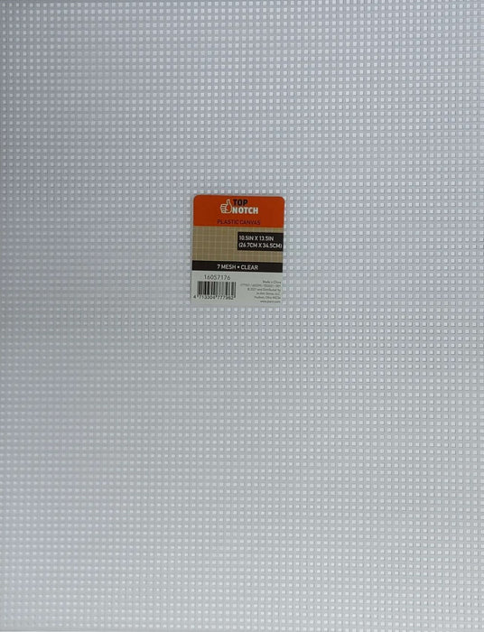 7 Mesh Plastic Canvas Ultra Stiff Clear 10.5 x 13.5 inch Single Sheet