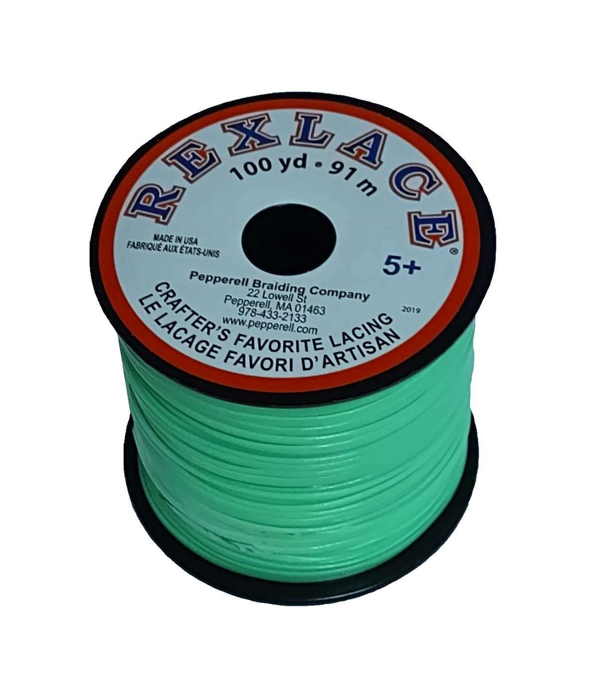 Rexlace Green Glow Plastic Lacing 100 yard spool — craftcove