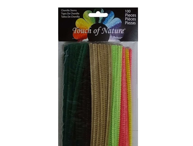 PIPE CLEANERS, 12L X 6MM, CHENILLE STEMS, 50 pack