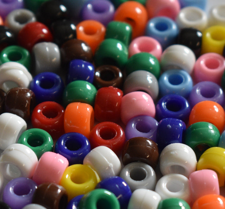Pony Beads Multi-Color 6x9mm
