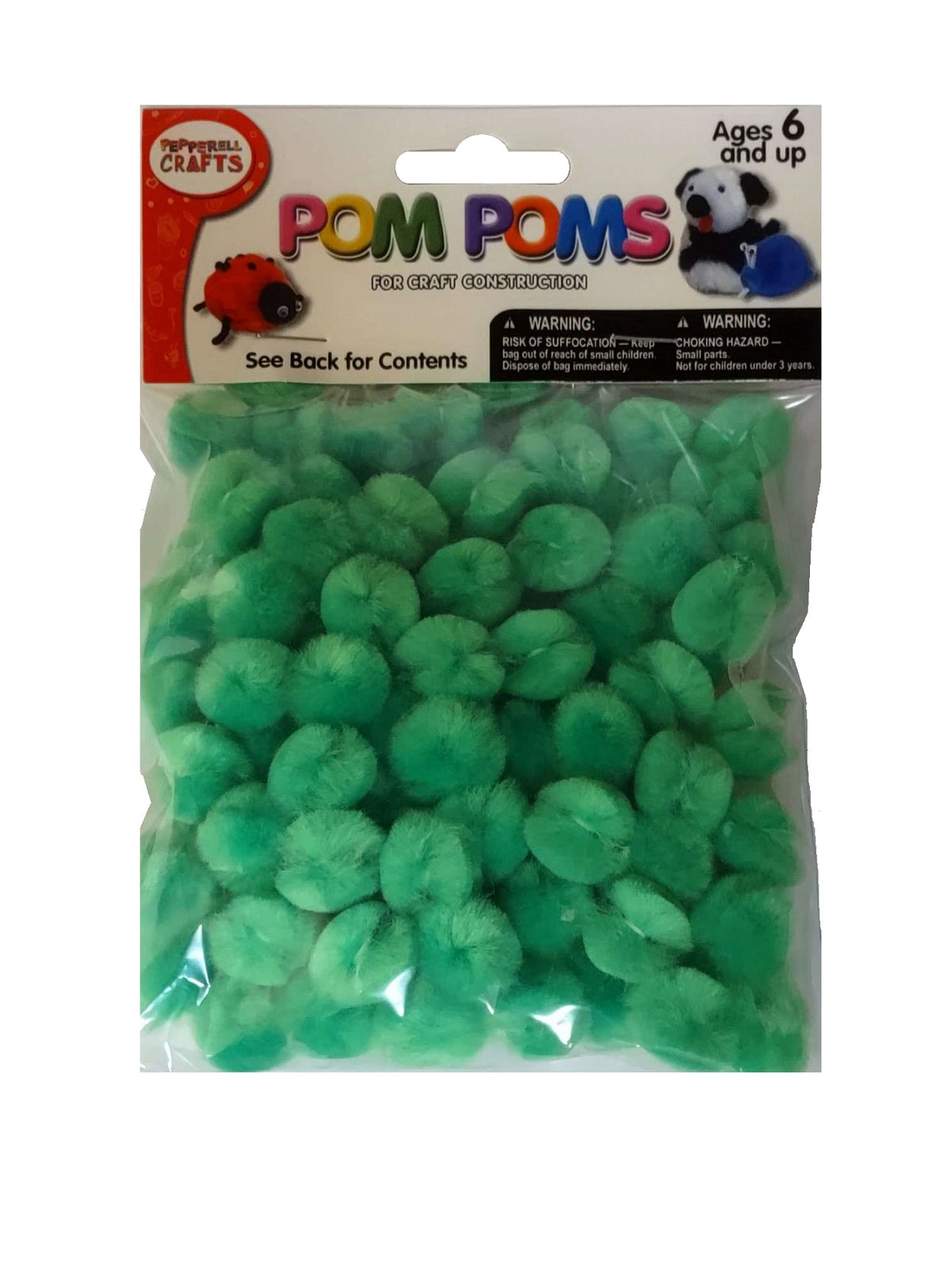Pom Poms Neon Green 0.5 inch — craftcove