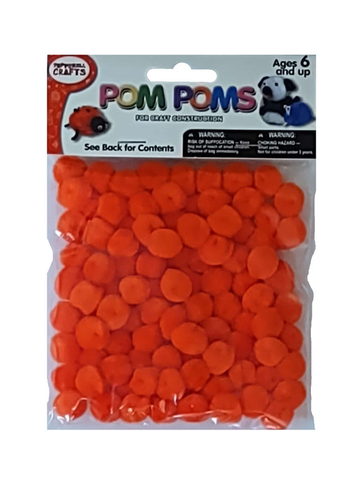 Pom Poms Orange 0.5 inch