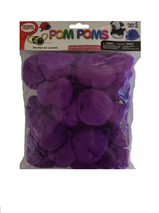 Pom Poms Purple 2 inch