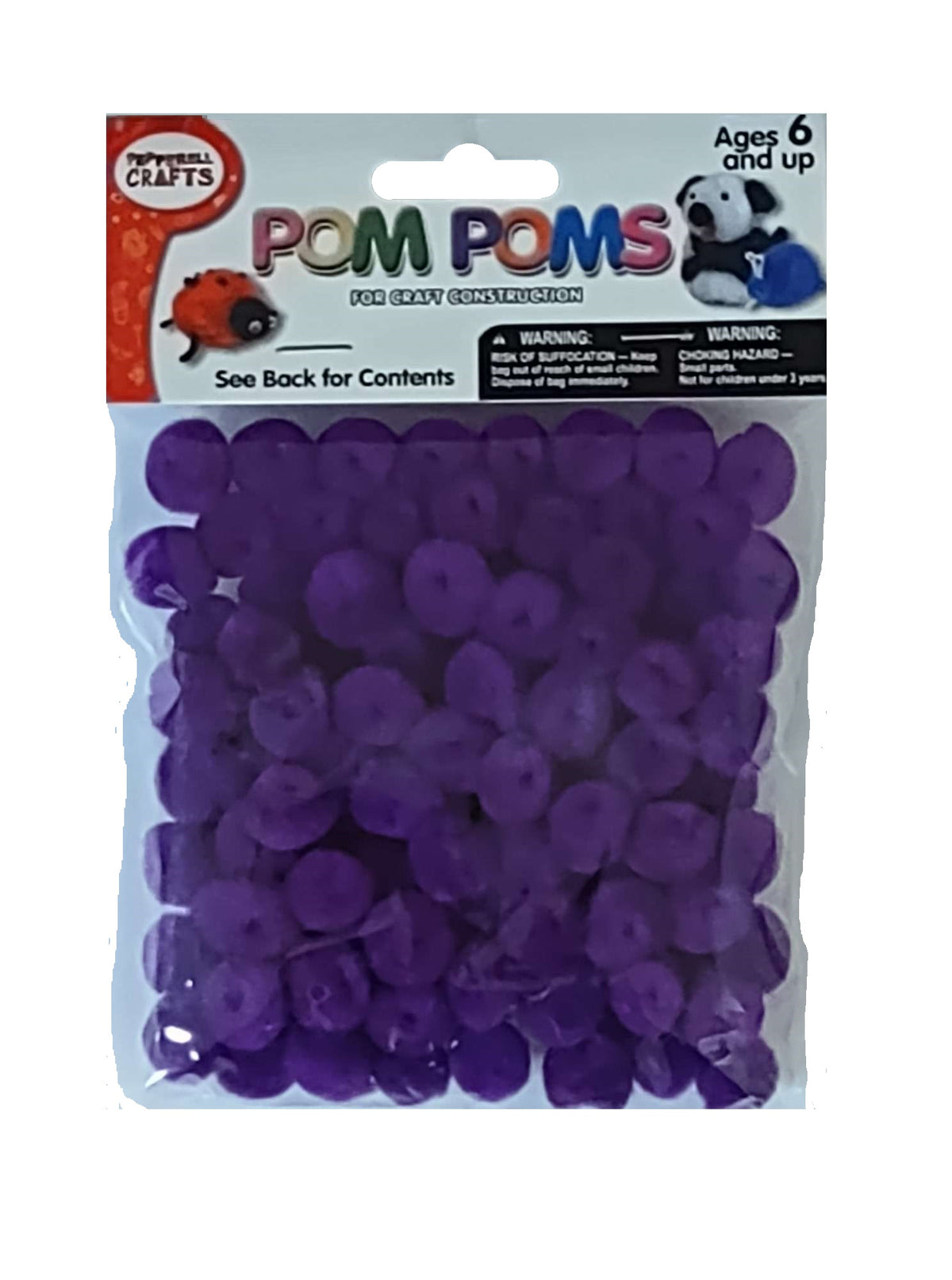 Pom Poms Purple 0.5 inch — craftcove