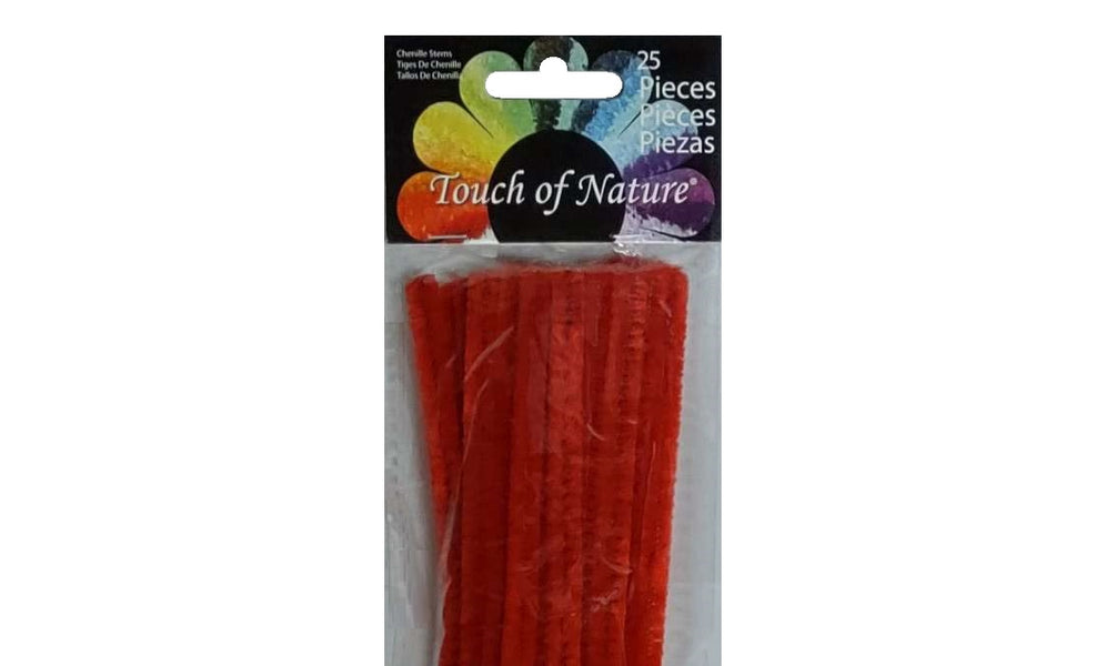 100 Tiges Chenille Fuzzy Bump (Pipe Cleaners) Rouges - Pour DIY Et Créations