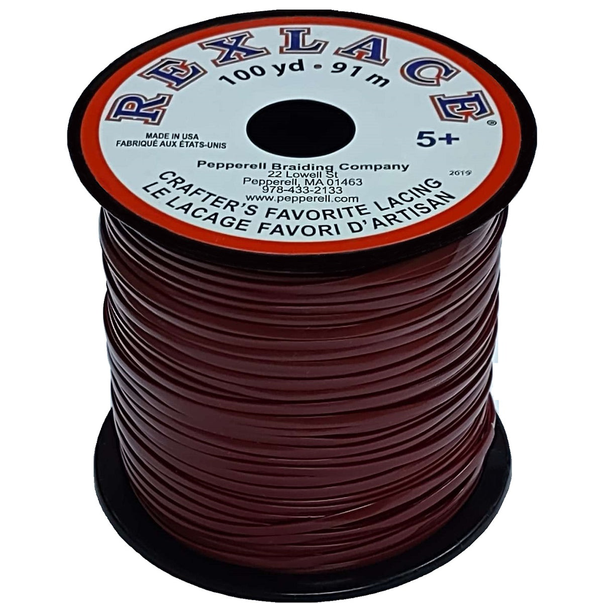 Rexlace Maroon Plastic Lacing 100 yard spool — craftcove