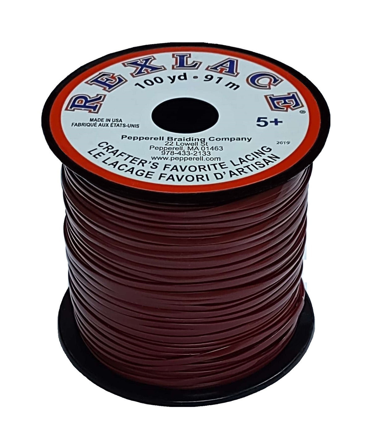 Rexlace Maroon Plastic Lacing 100 yard spool — craftcove