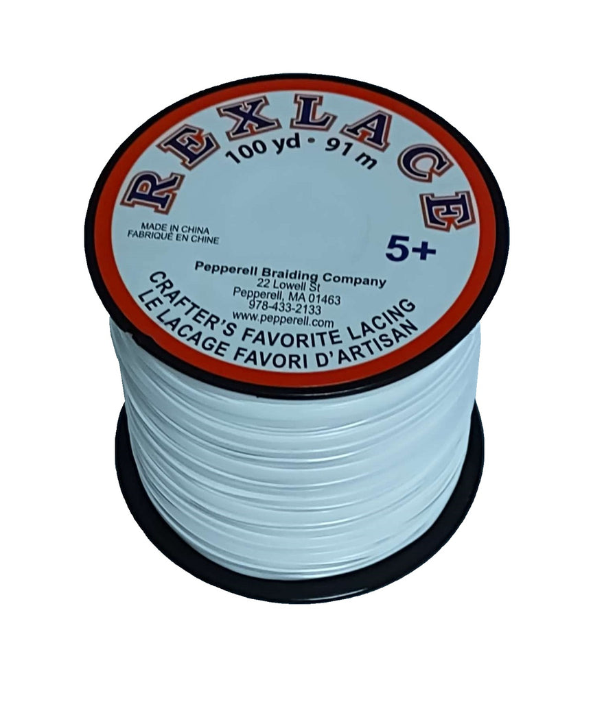 Rexlace White Plastic Lacing 100 yard spool — craftcove