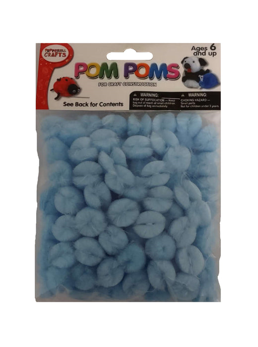 Pom Poms Light Blue 0.5 inch