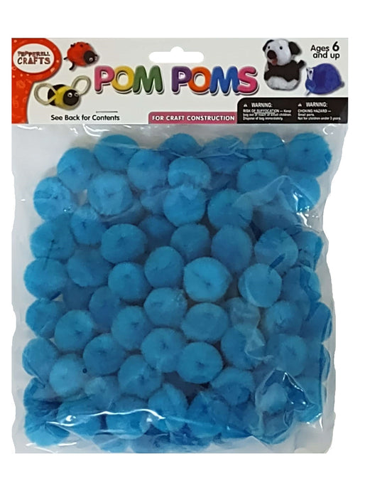 Pom Poms Turquoise 1 inch