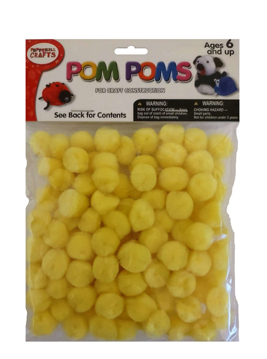 Pom Poms Yellow 0.5 inch